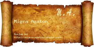 Migra Agaton névjegykártya
